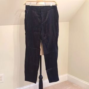 Zara Black metallic pants w/pockets. Size XS